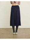 NEW MODERN PLEATED SKIRT NAVY - UNMUTE - BALAAN 3