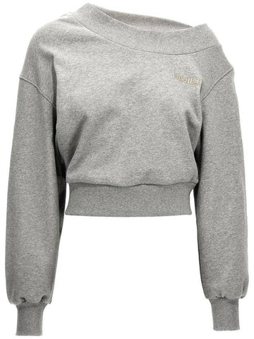 The Attico Crossed Logo Sweatshirt - THE ATTICO - BALAAN 1