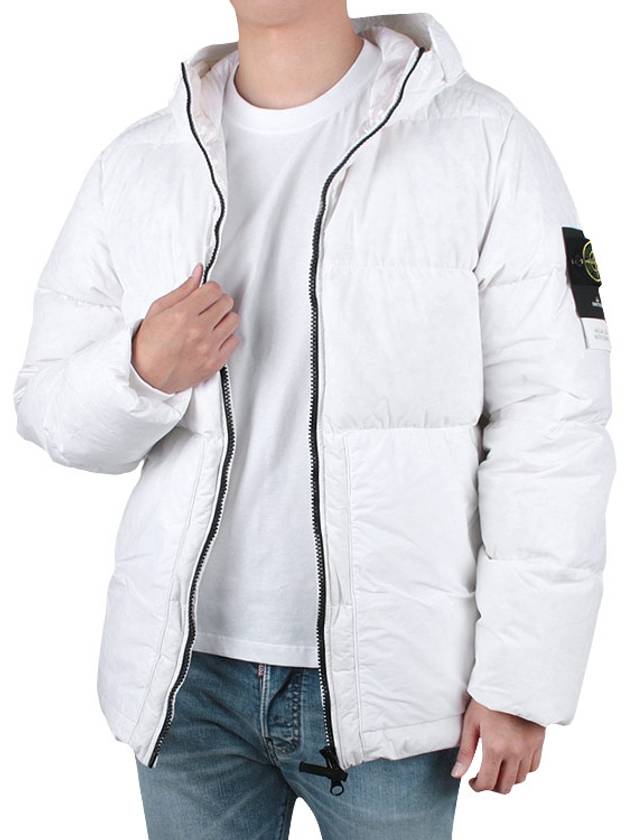 Naslan Light Watro Down Hooded Padded White - STONE ISLAND - BALAAN 4