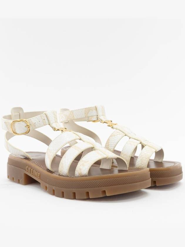 Triomphe Clea Gladiator Chunky Sandals White - CELINE - BALAAN 2