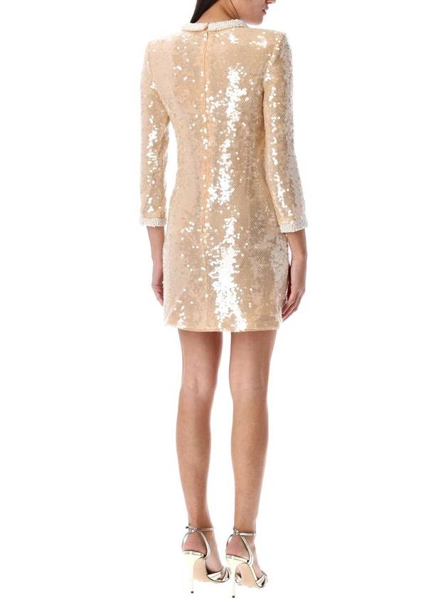 MINI SEQUIN DRESS BEIGE - SELF PORTRAIT - BALAAN 2