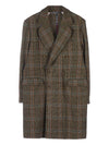 Men's Breasted Check Double Coat Brown - VIVIENNE WESTWOOD - BALAAN 11