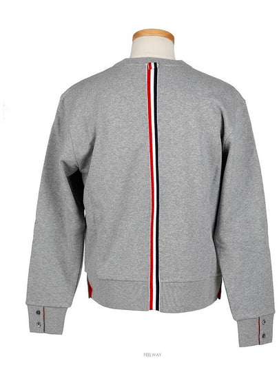 Center Back Stripe Crewneck Sweatshirt Light Grey - THOM BROWNE - BALAAN 2