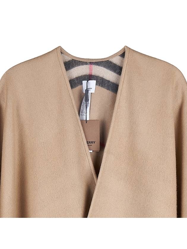 Reversible Check Wool Cashmere Cape - BURBERRY - BALAAN 7