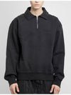 Logo Half Zip-up Oversized Long Sleeve Polo Shirt Black - DIOR - BALAAN 2