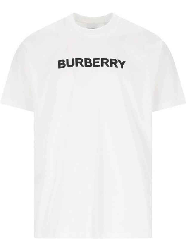 Logo Print Short Sleeve T-Shirt White - BURBERRY - BALAAN 2