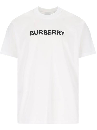 Logo Print Short Sleeve T-Shirt White - BURBERRY - BALAAN 2