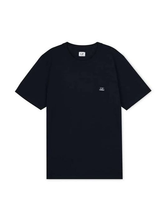 Logo Patch Short Sleeve T-Shirt Blue - CP COMPANY - BALAAN 1