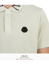 Men's Logo Lettering Collar Short Sleeve Polo Shirt White - MONCLER - BALAAN 9