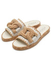 Women's Kate Crochet Sandals White - TOD'S - BALAAN.