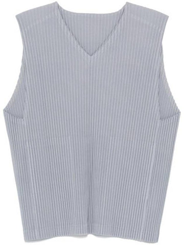 MC August Pleated Vest Grey - ISSEY MIYAKE - BALAAN 1