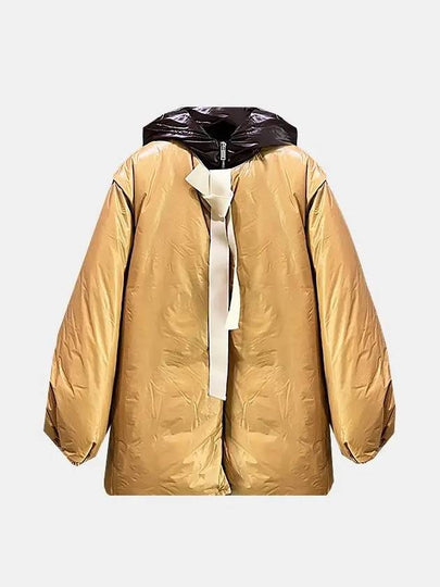 Women's Belted Shell Hood Down Padding Yellow - JIL SANDER - BALAAN 2