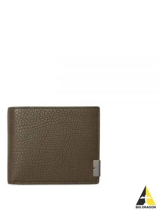 B Cut Leather Half Wallet Brown - BURBERRY - BALAAN 2