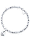 Heart Tag Bead Bracelet Blue Silver - TIFFANY & CO. - BALAAN 8