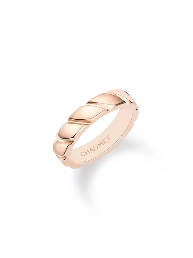 Torsade Wedding BandRose Gold 4mm 082501 - CHAUMET - BALAAN 1