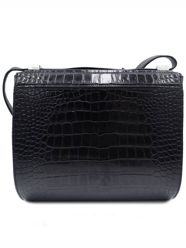 Women s Givenchy 13L5255406 Black Calfskin Crocodile Embossed Silver Pandora Box Medium 2WAY gt bag Gangbuk used luxury goods - GIVENCHY - BALAAN 5