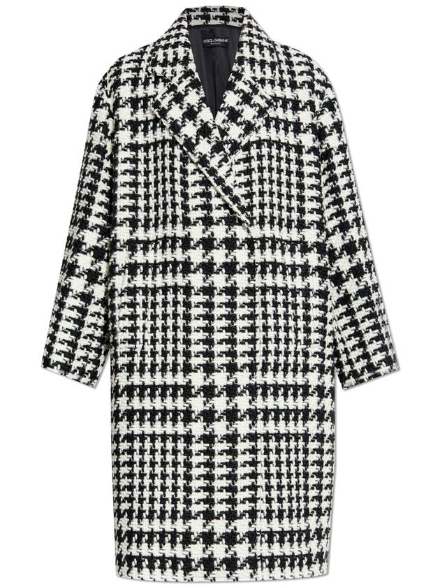 Dolce & Gabbana Coat With Pipette Pattern, Women's, Black - DOLCE&GABBANA - BALAAN 1