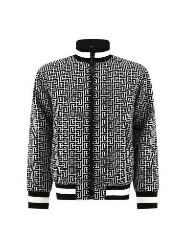 Monogram Reverse Bomber Jacket White Black - BALMAIN - BALAAN 1