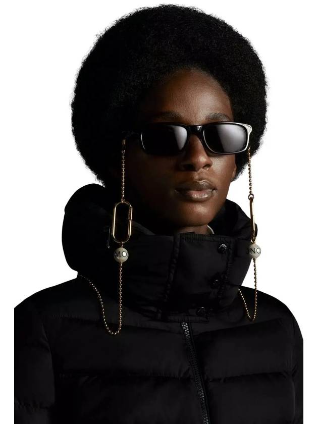 Women's Flammette Down Long Padded Jacket Black - MONCLER - BALAAN 4