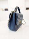 19 Top handle bag gold plated blue 28532954 - CHANEL - BALAAN 3