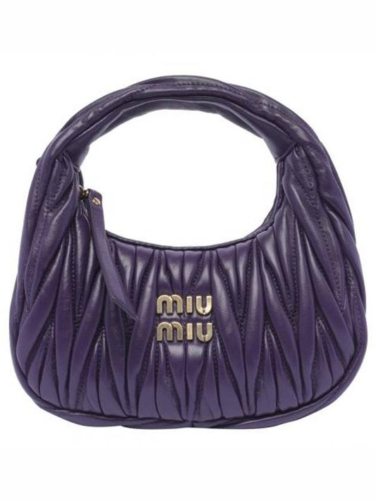 MATELASSE Nappa Logo WANDER Hobo Bag 5BP078 N88F0030 B0010971456 - MIU MIU - BALAAN 1