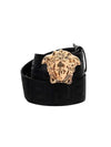 Greca Medusa Buckle Fabric Belt Black - VERSACE - BALAAN 1