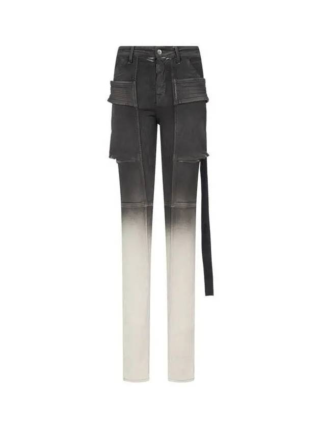 WOMEN DRKSHDW Strap Skinny Denim Pants Dark Khaki 270655 - RICK OWENS - BALAAN 1