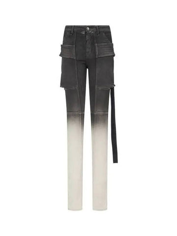 WOMEN DRKSHDW Strap Skinny Denim Pants Dark Khaki 270655 - RICK OWENS - BALAAN 1