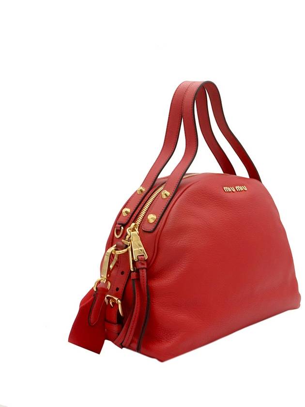 Red leather gold top handle 2WAY 5BB034 - MIU MIU - BALAAN 4