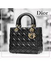 Lady Cannage Lambskin Mini Bag Black - DIOR - BALAAN.