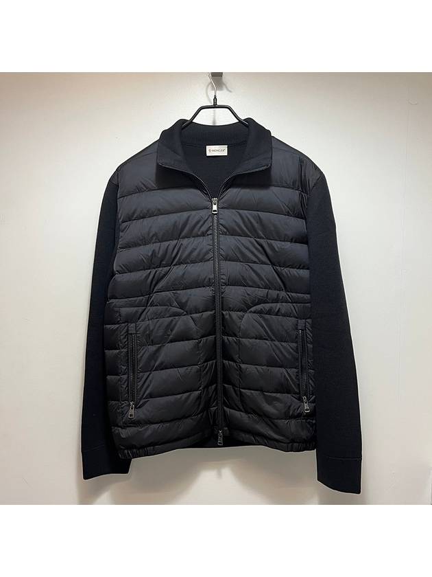 TRICOT Padded Wool Cardigan Black - MONCLER - BALAAN 3