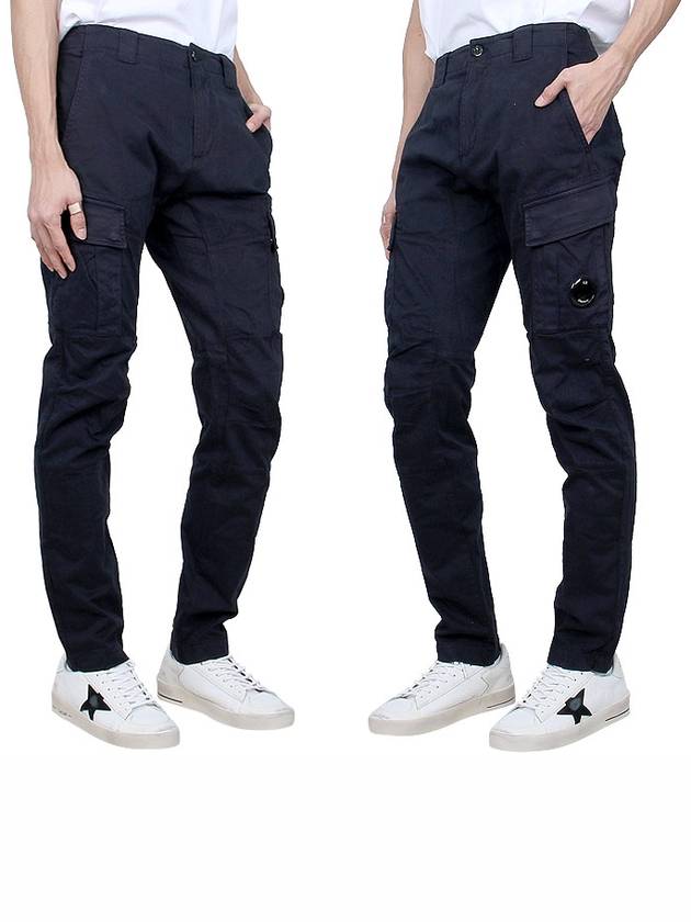 Stretch Sateen Ergonomic Lens Double Cargo Straight Pants Navy - CP COMPANY - BALAAN 4