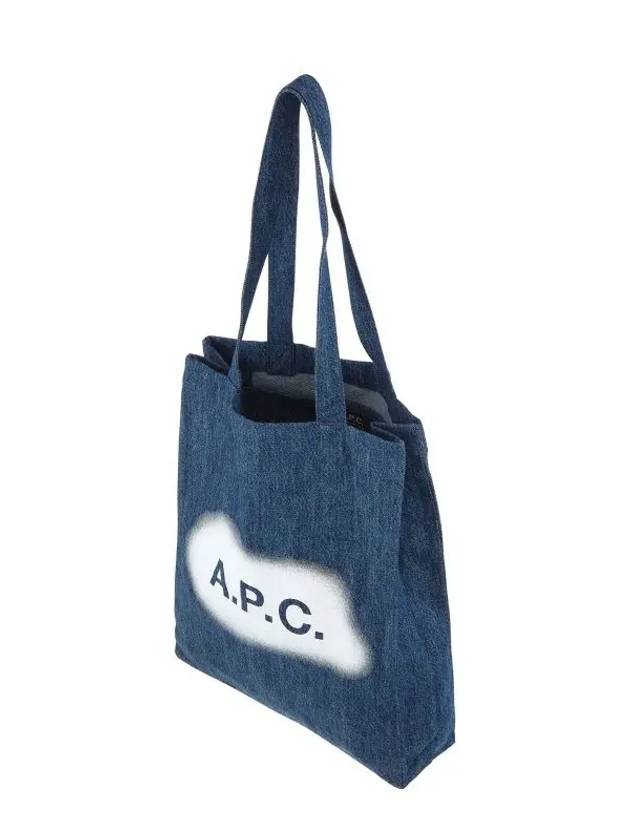 Lou Logo Denim Tote Bag Washed Indigo - A.P.C. - BALAAN 4