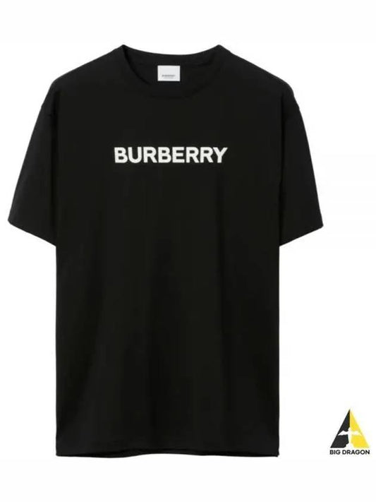 Logo Print Cotton Short Sleeve T-Shirt Black - BURBERRY - BALAAN 2