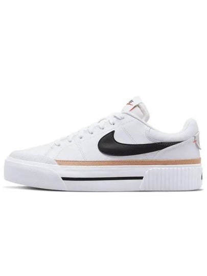 Court Legacy Lift Low Top Sneakers Black White - NIKE - BALAAN 2