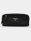 Triangle Logo Nylon Pouch Bag Black - PRADA - BALAAN 3