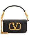 Gold Logo Micro Shoulder Bag Black - VALENTINO - BALAAN 2