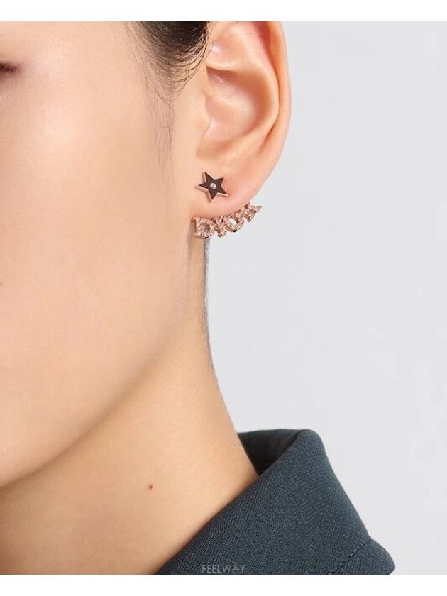 Revolution Star Detail Metal Earrings Rose Gold - DIOR - BALAAN 5