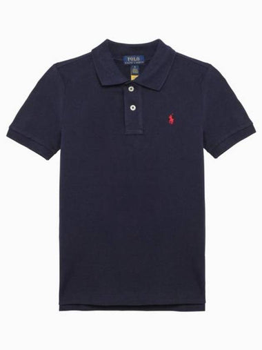 Kids Embroidered Logo Polo Short Sleeve T-Shirt Navy - POLO RALPH LAUREN - BALAAN 1