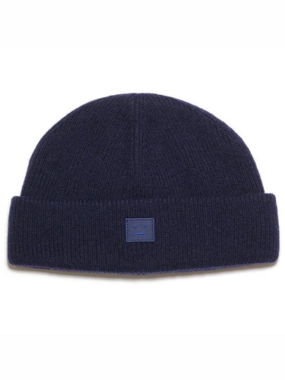 Face Logo Knit Beanie Navy - ACNE STUDIOS - BALAAN 2