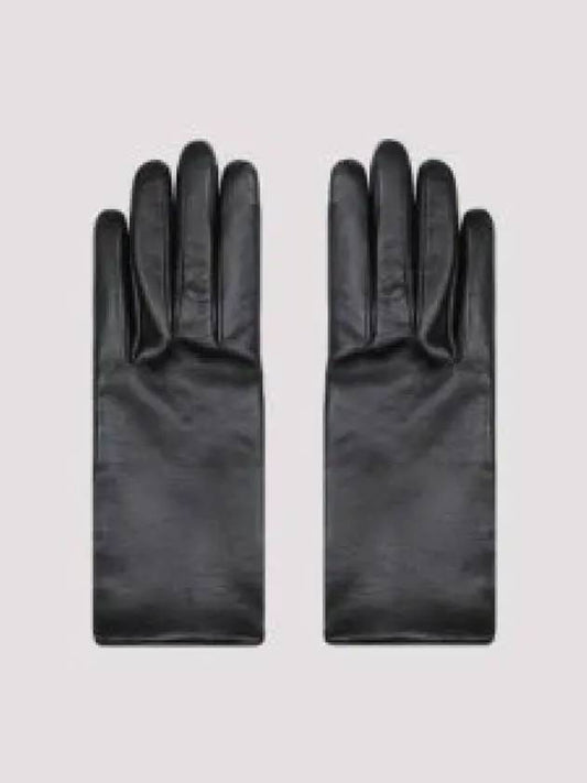 Cassandra Lambskin Cashmere Short Gloves Black - SAINT LAURENT - BALAAN 2