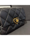 Heart CC Lambskin Turnlock Black Flap Bag Gold Plated - CHANEL - BALAAN 4