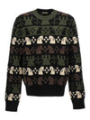 Chess Intarsia Wool Blend Knit Top Black - BURBERRY - BALAAN 2