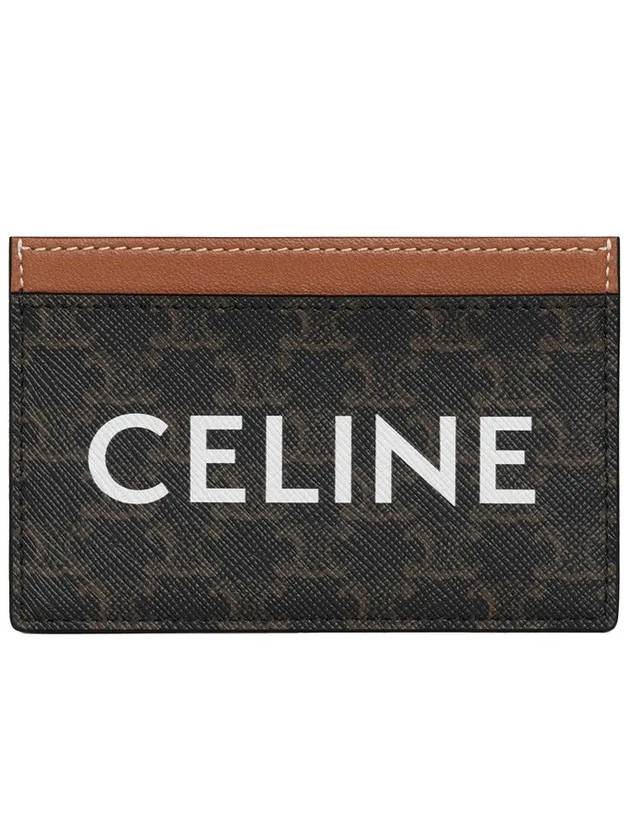 Triomphe Canvas Logo Card Wallet Tan - CELINE - BALAAN 2