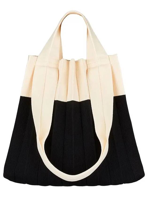 Two way shopper bag white black - PLEATSMAMA - BALAAN 5