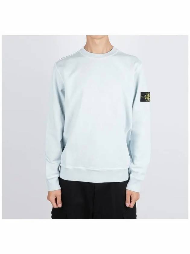 Malfile Fleece Old Sweatshirt Light Blue - STONE ISLAND - BALAAN 3