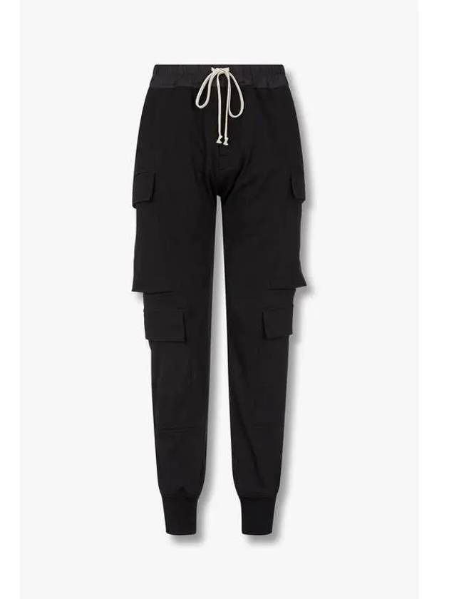 MEN String Cargo Jogger Pants Black - RICK OWENS - BALAAN 1