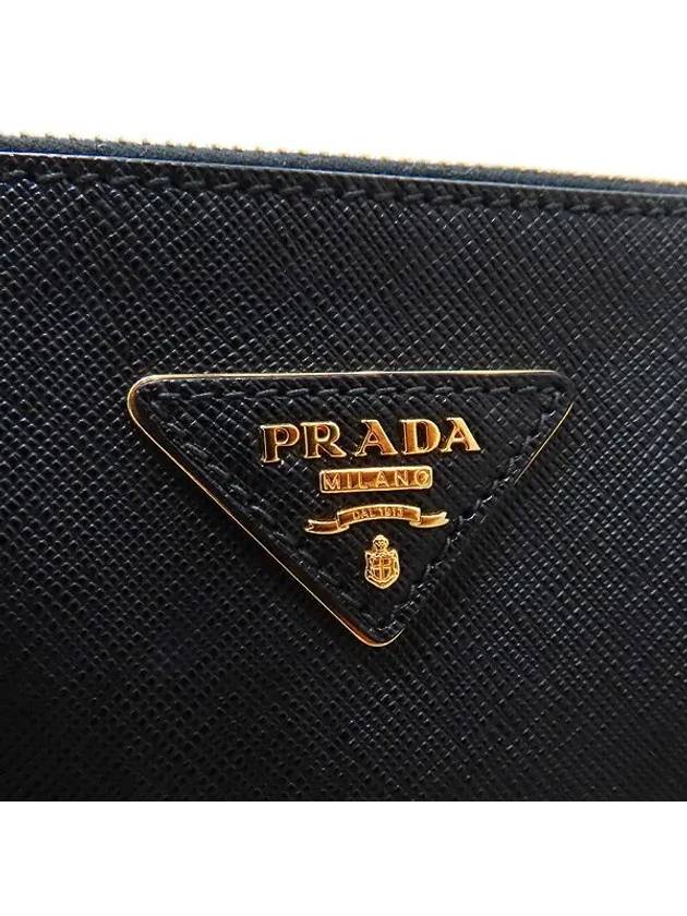 BN1786 Black SAFFIANO LUX triangle gold logo tote bag - PRADA - BALAAN 4