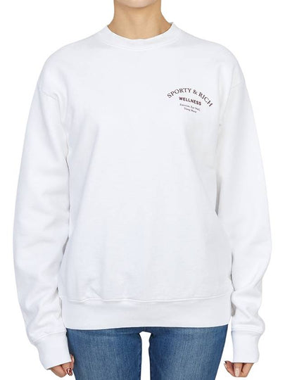 Studio Crew Neck Cotton Sweatshirt White - SPORTY & RICH - BALAAN 2