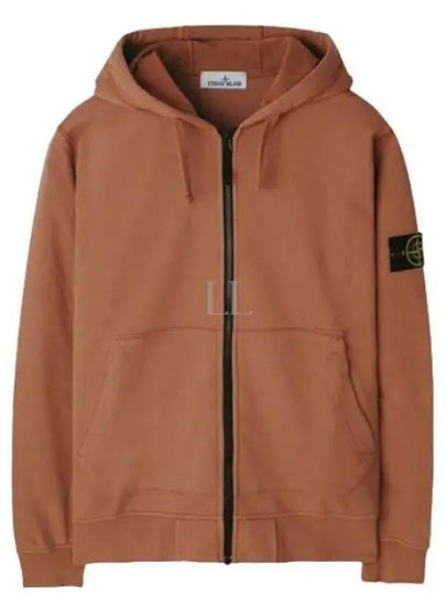 Compass Badge Zip Up Hoodie Dark Orange - STONE ISLAND - BALAAN 2